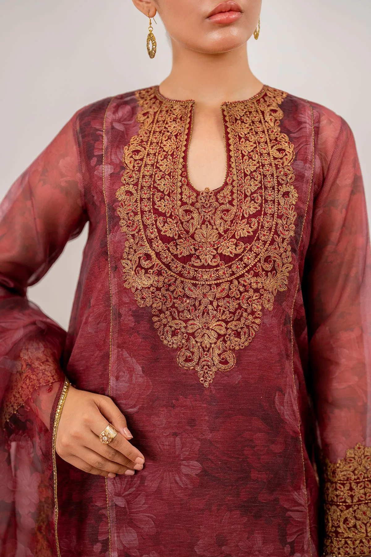 EMBROIDERED COTTON NET UF-704