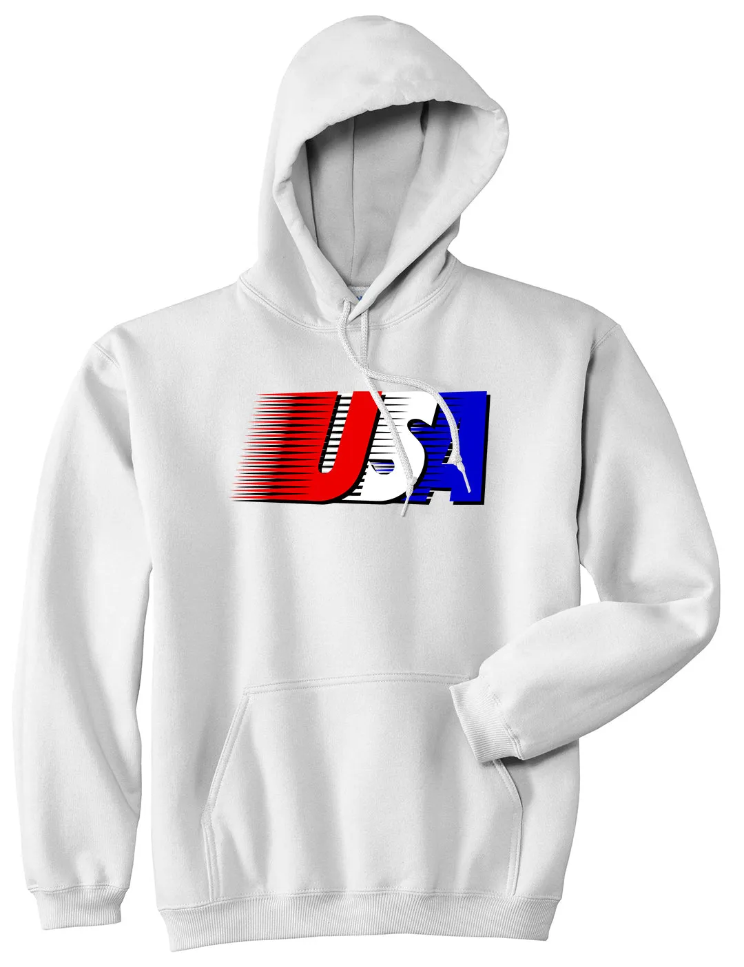 Fourth Of July USA Mens Pullover Hoodie