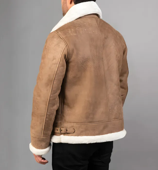 Francis B-3 Black Leather Bomber Jacket