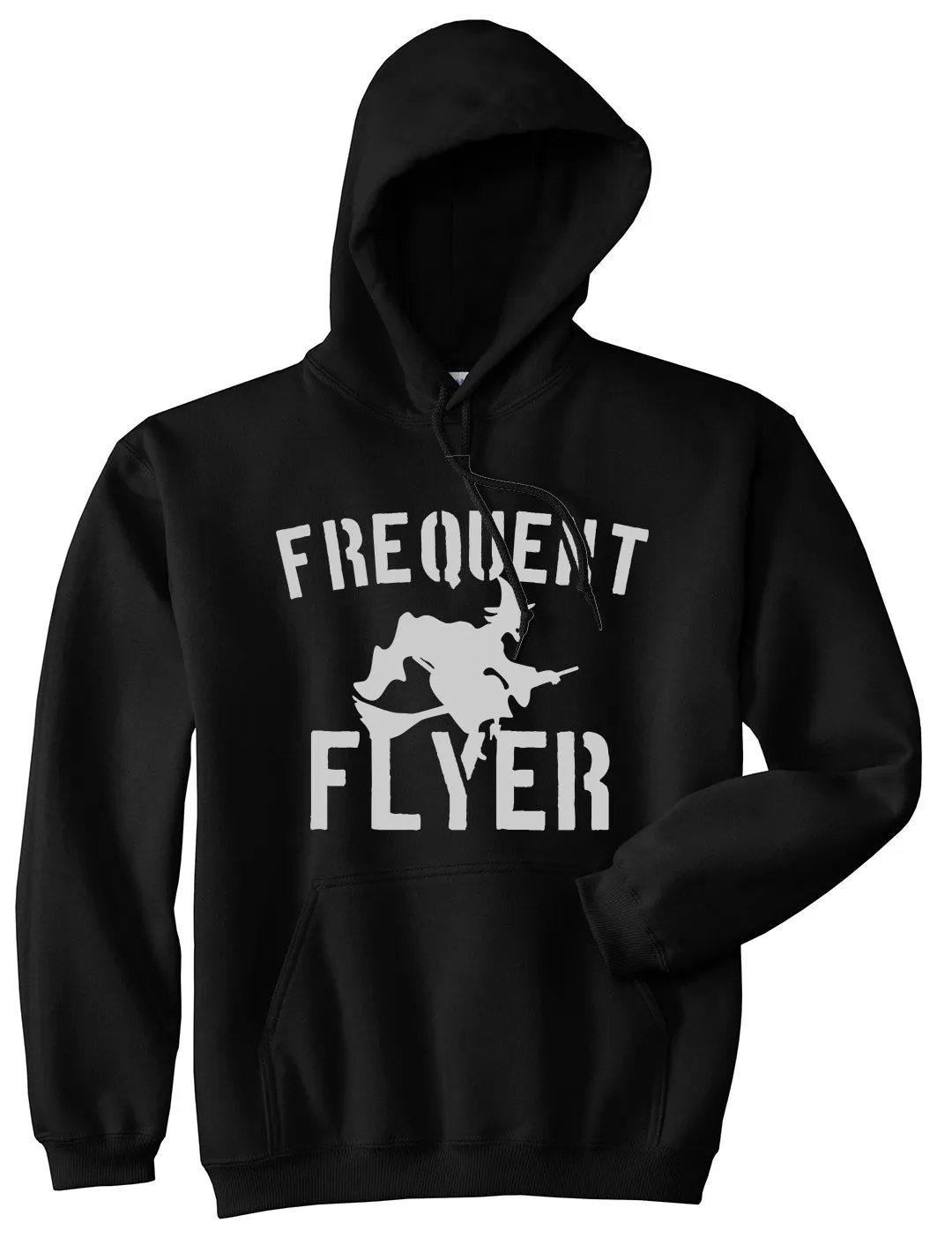 Frequent Flyer Witch Funny Halloween Mens Pullover Hoodie