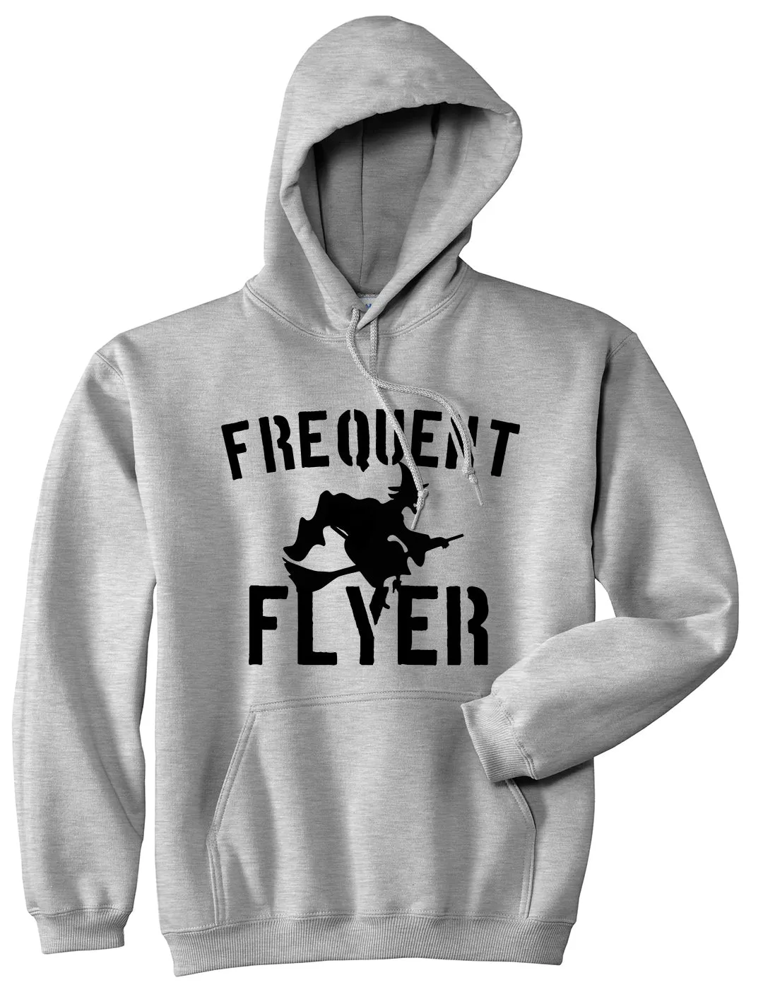 Frequent Flyer Witch Funny Halloween Mens Pullover Hoodie