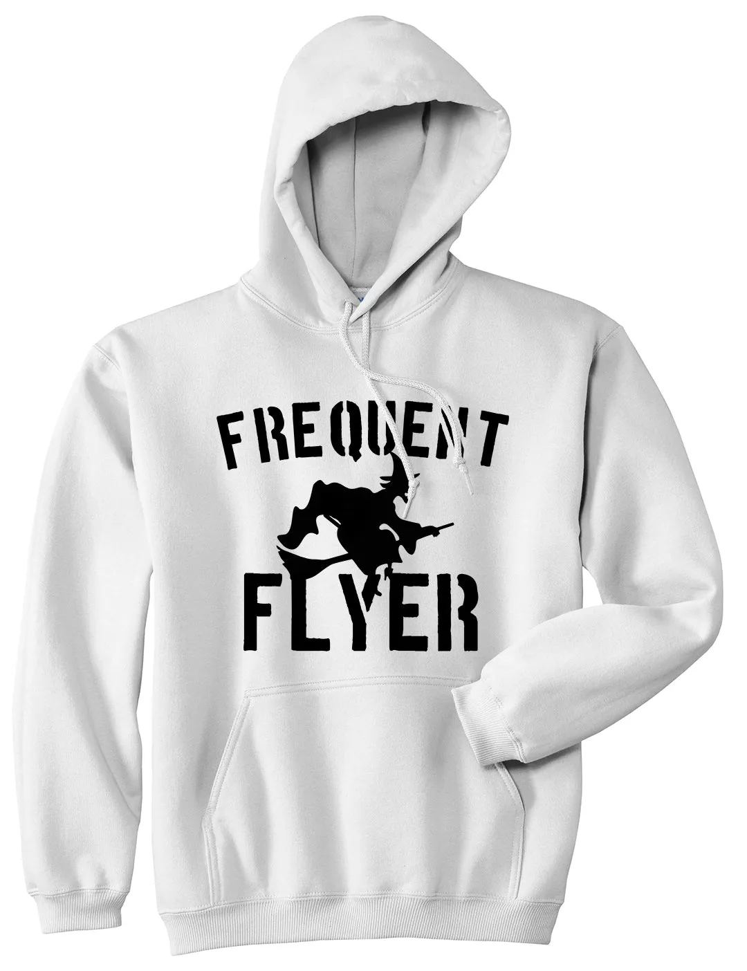 Frequent Flyer Witch Funny Halloween Mens Pullover Hoodie