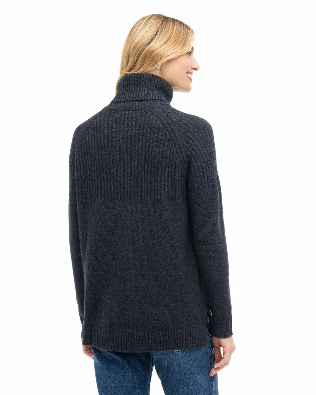 Half Ribbed Turtleneck