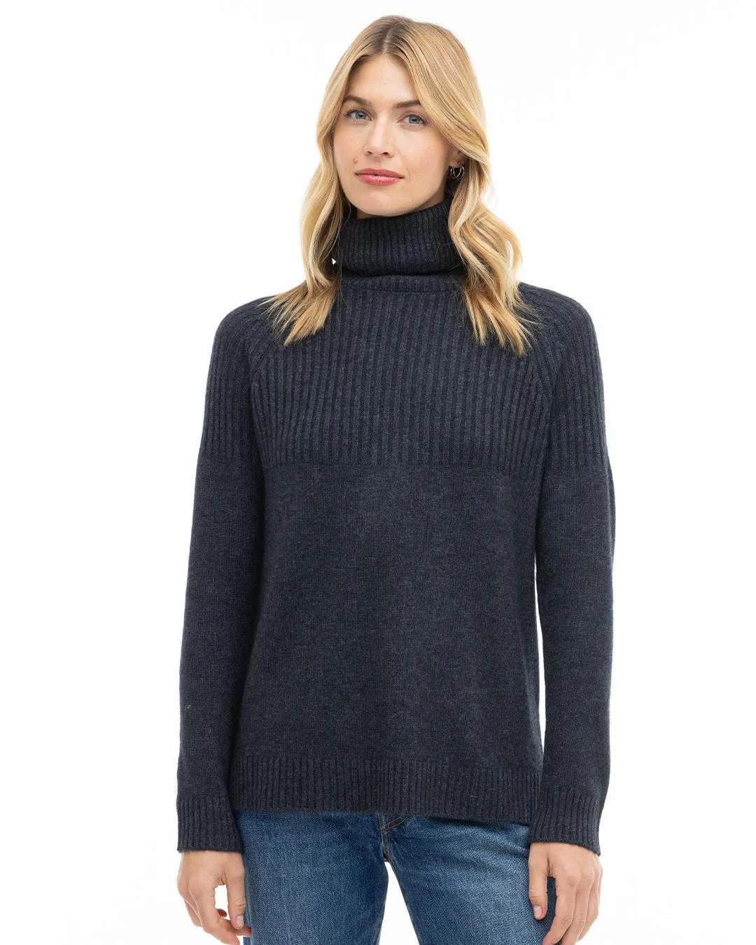 Half Ribbed Turtleneck