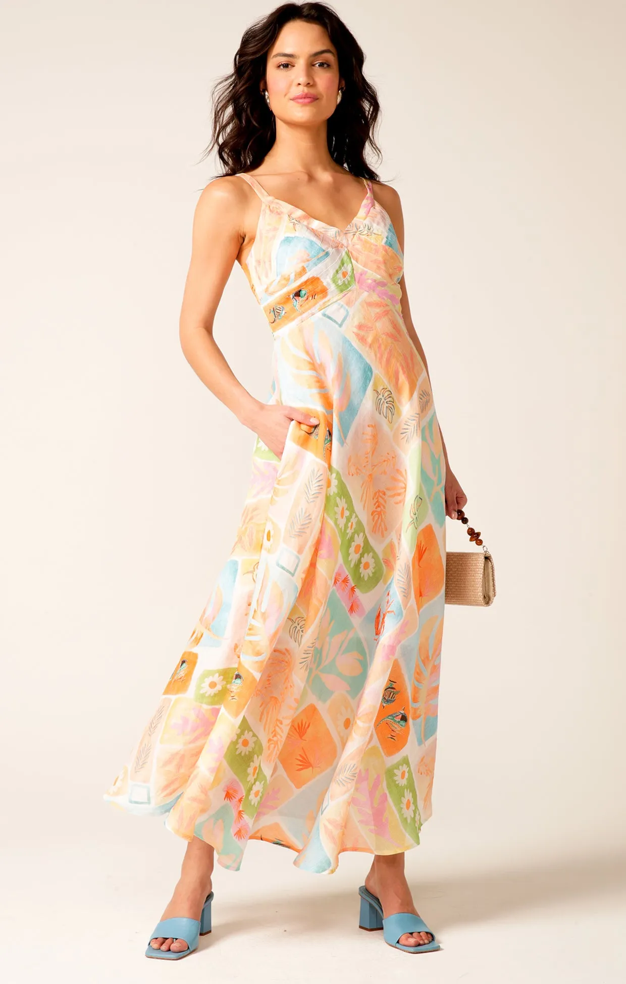 Hawaian Sunset Maxi - Tropical Pastels