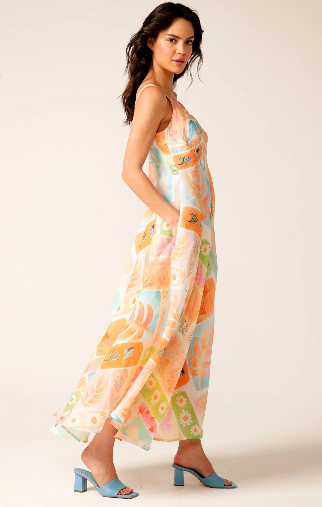 Hawaian Sunset Maxi - Tropical Pastels