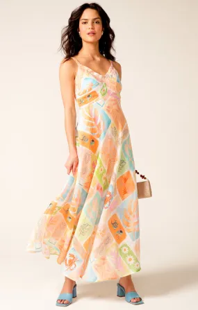 Hawaian Sunset Maxi - Tropical Pastels