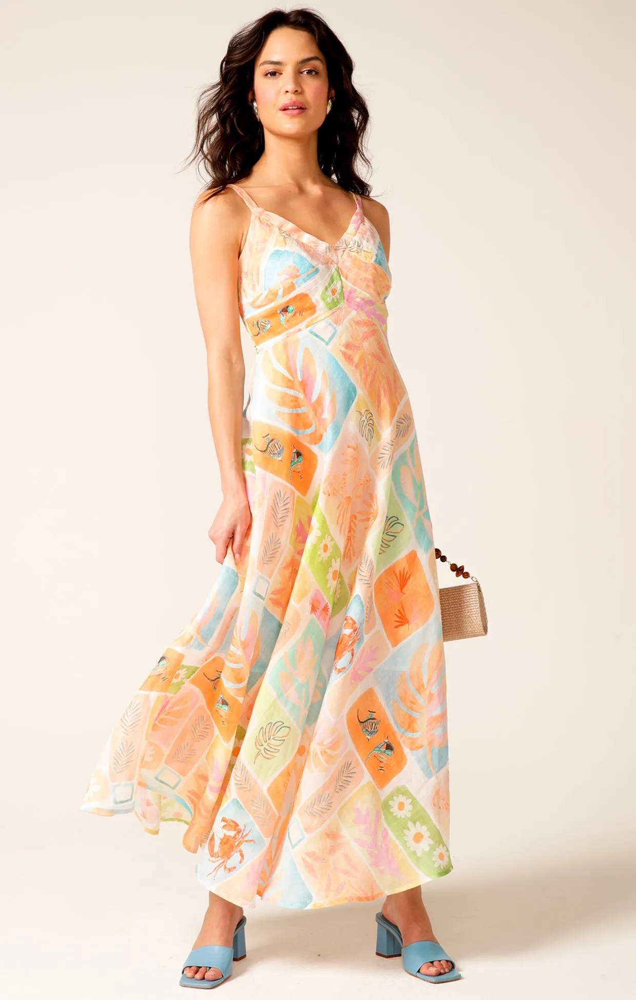 Hawaian Sunset Maxi - Tropical Pastels