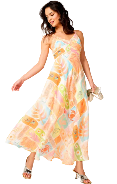 Hawaian Sunset Maxi - Tropical Pastels