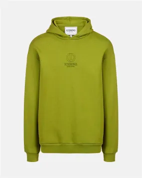 Hooded sweatshirt with Iceberg monogram logo (Green) - I24E06463145762