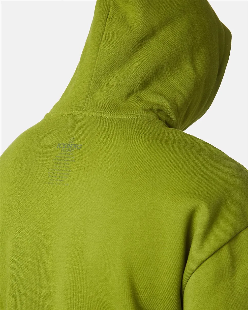 Hooded sweatshirt with Iceberg monogram logo (Green) - I24E06463145762