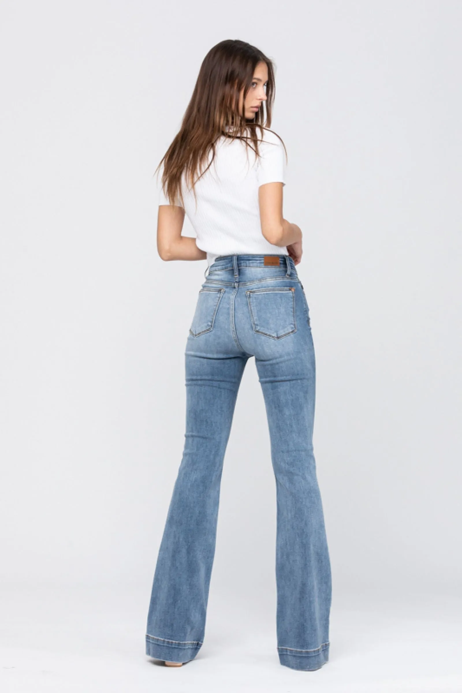 Judy Blue Mid-rise trouser flare jeans