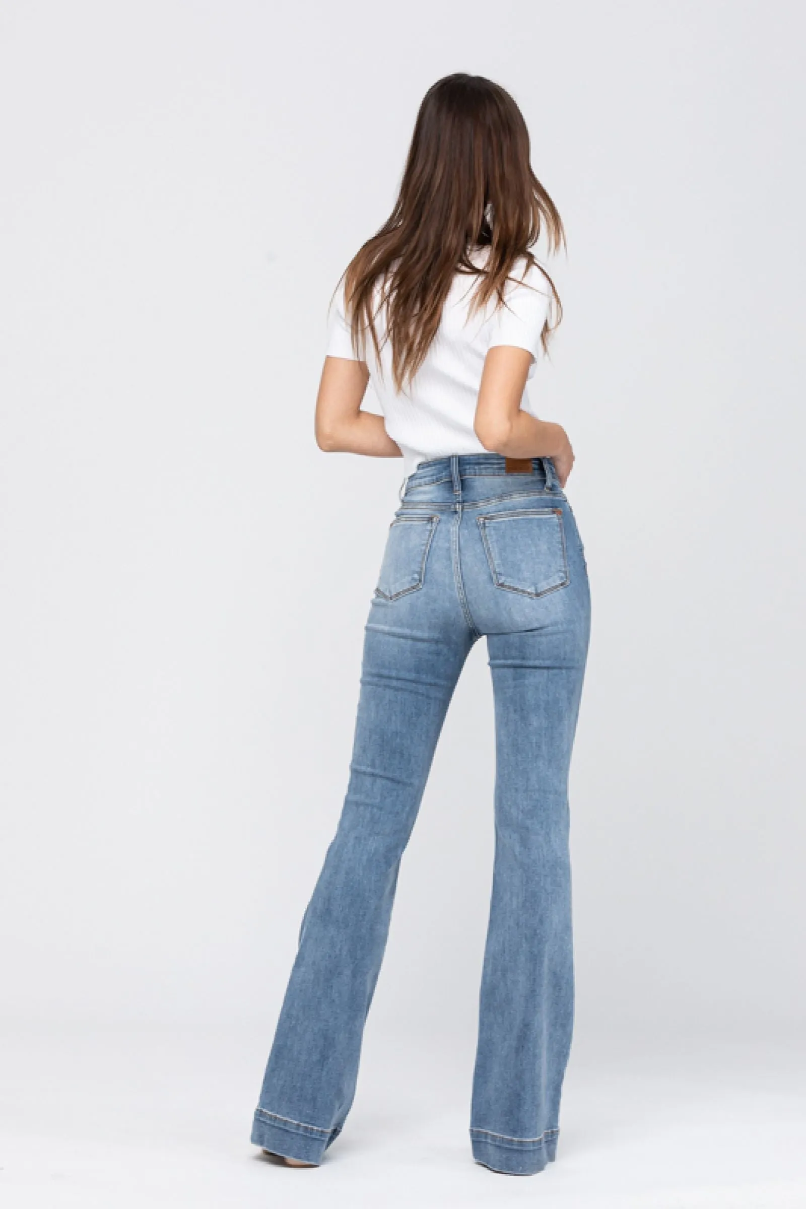 Judy Blue Mid-rise trouser flare jeans