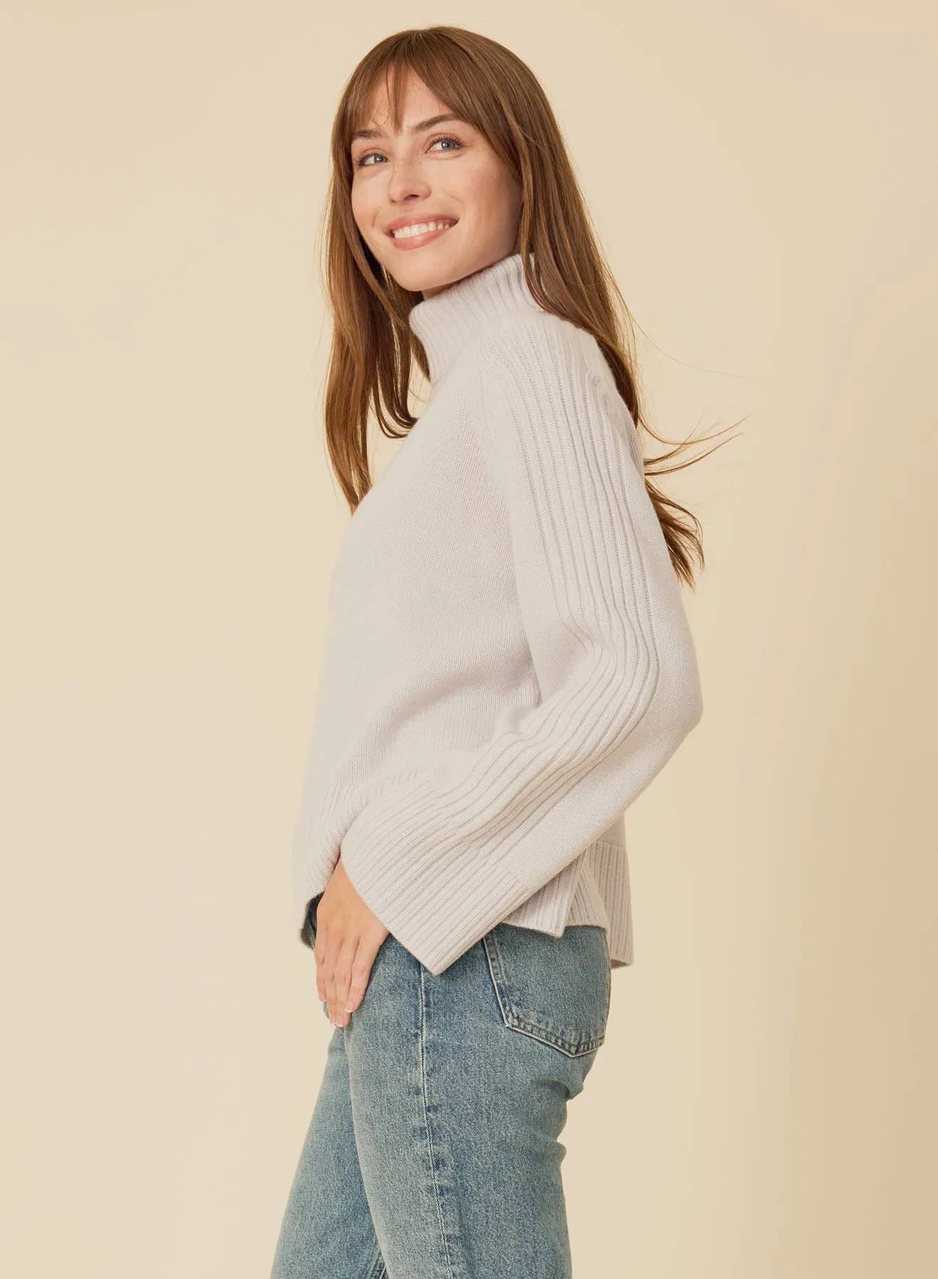 Keaton Cashmere Pullover - Salt