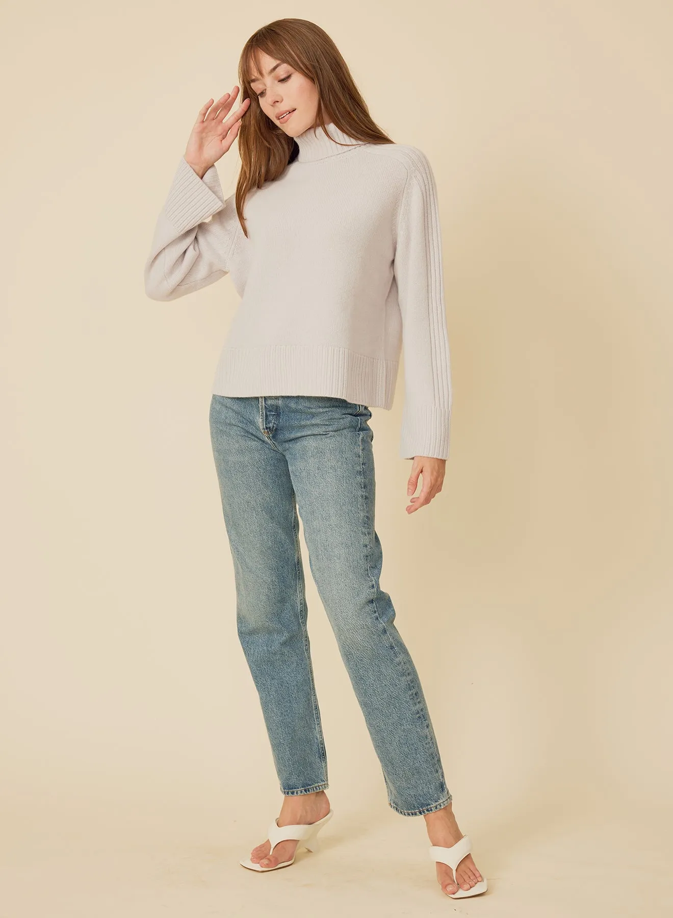 Keaton Cashmere Pullover - Salt