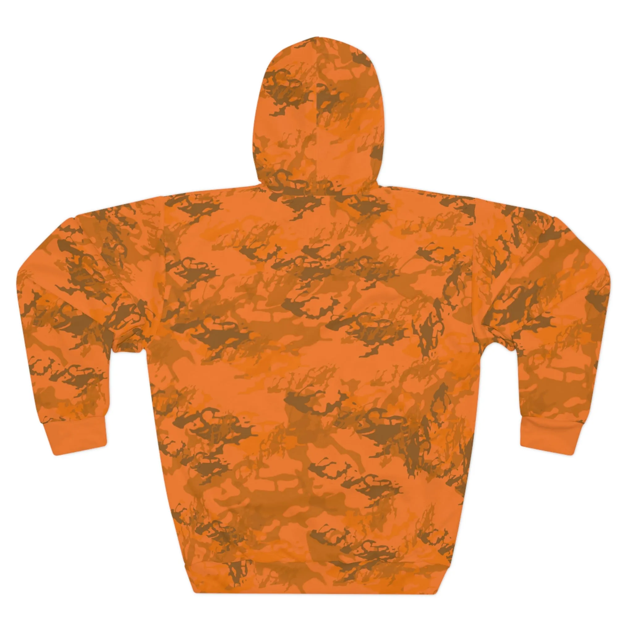 Lake Vermilion - MN - CUSTOM Vermilook® Orange Camo - Orange Pocket - AOP Unisex Pullover Hoodie