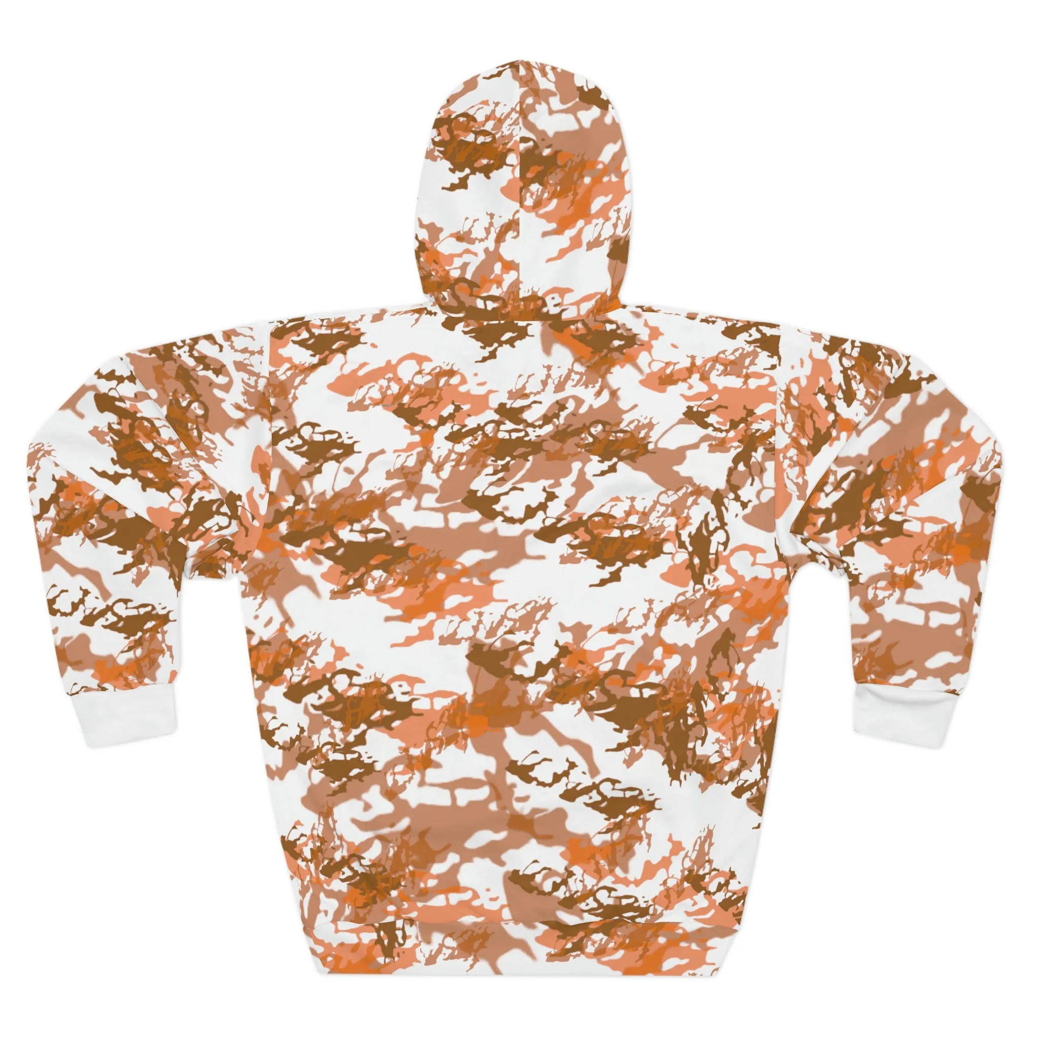 Lake Vermilion - MN - CUSTOM Vermilook® Orange Camonge - White Pocket - AOP Unisex Pullover Hoodie