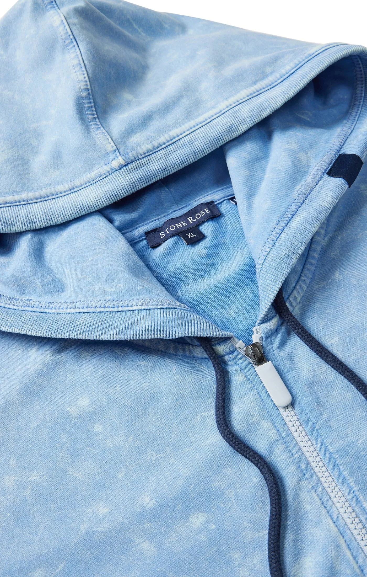 Light Blue Fleece Zip Hoodie