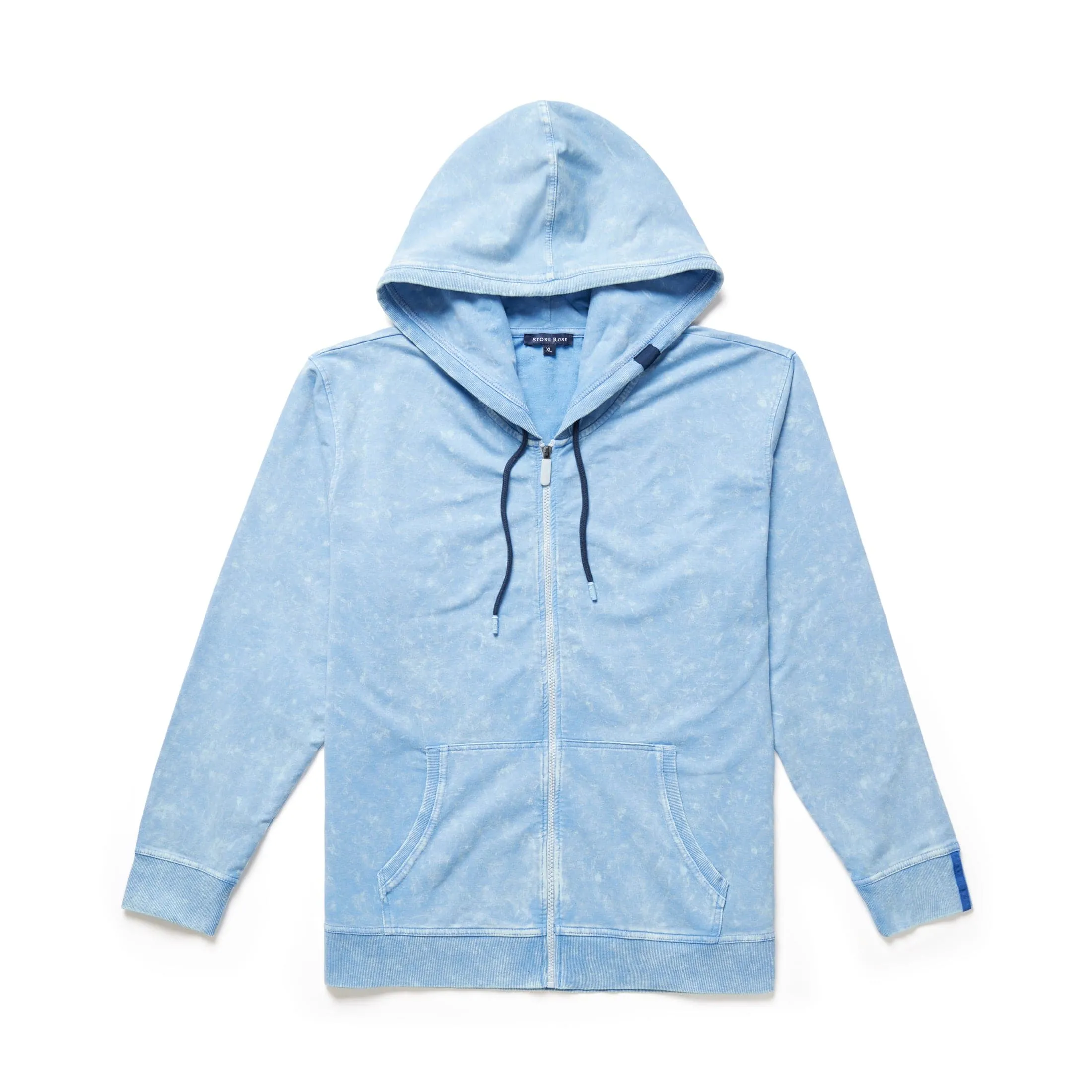 Light Blue Fleece Zip Hoodie