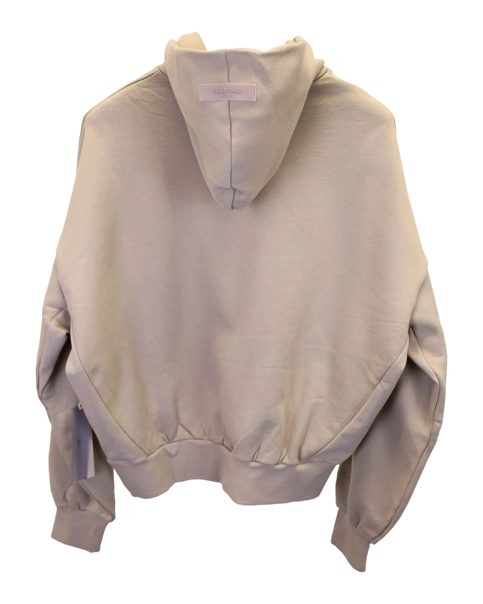 Logo Bonded Beige Cotton Hoodie by Fear of God Essentials