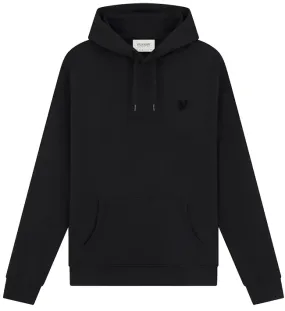 Lyle and Scott Mens Tonal Eagle Pullover Hoodie Jet Black