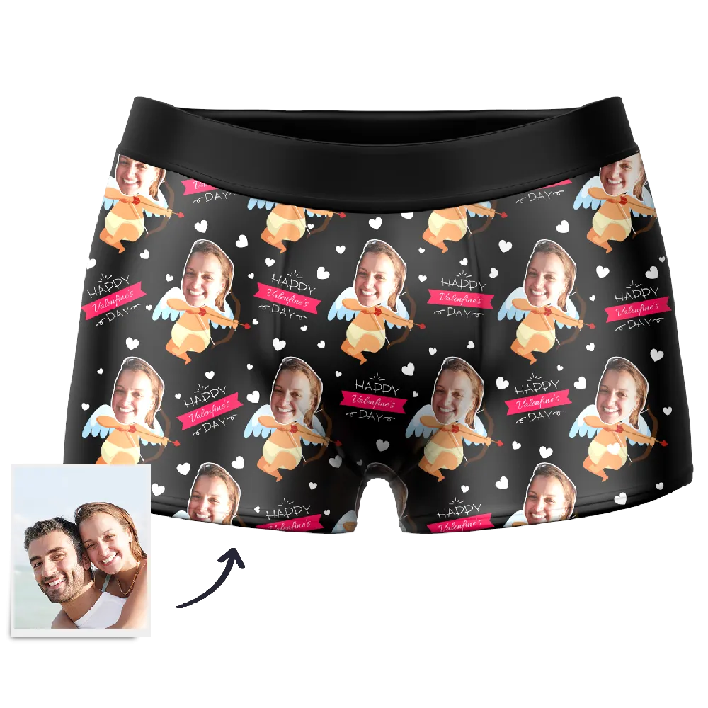 MCupid Custom Face Couple Boxer, Custom Underwear For Men