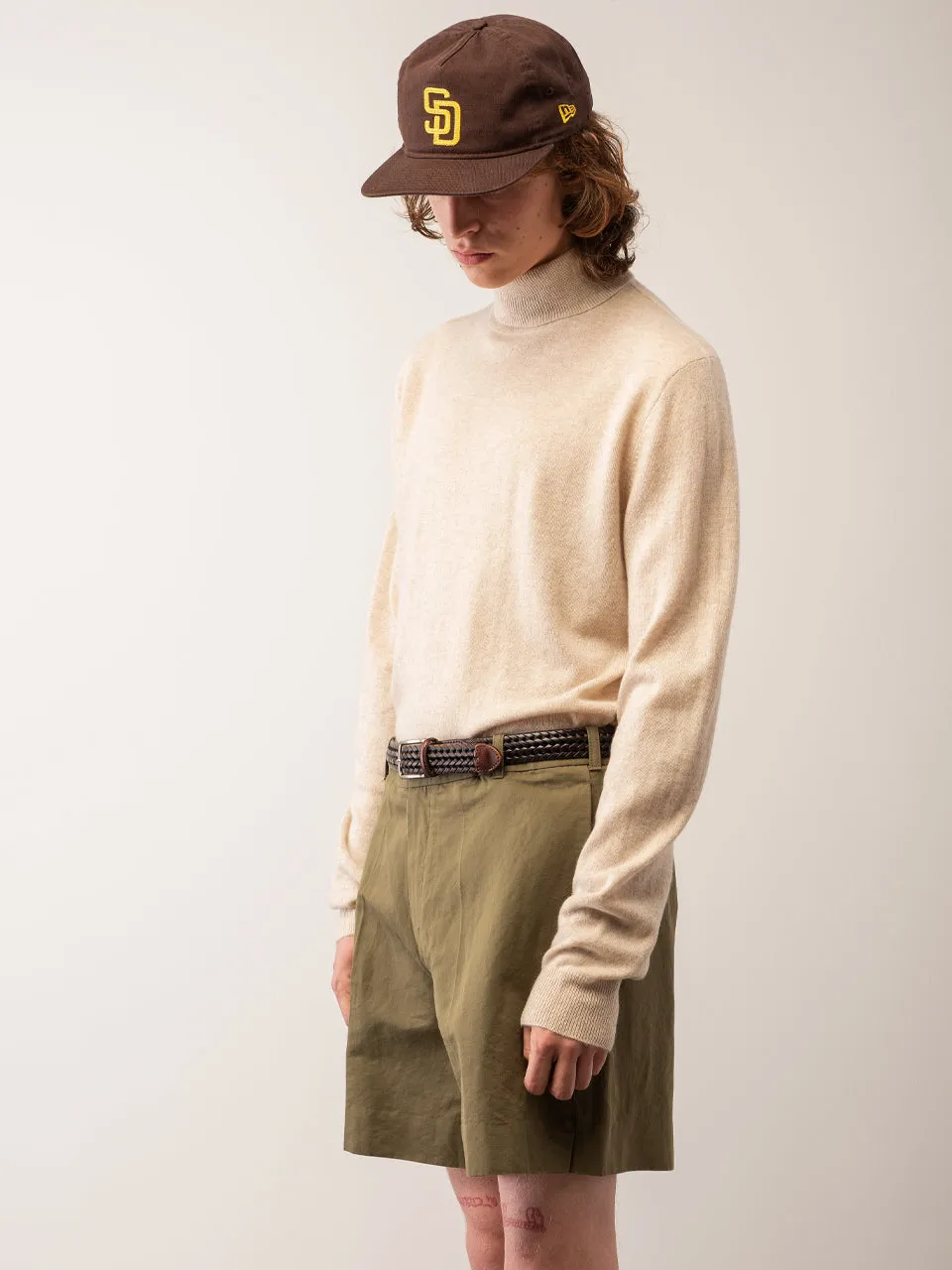 Men Turtleneck Sweater_Oatmeal