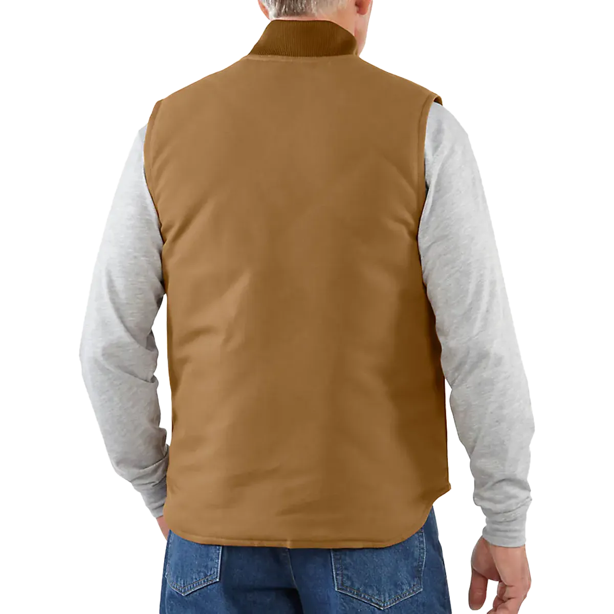 Men's Relaxed Fit Firm Duck Insulated Rib Collar Vest