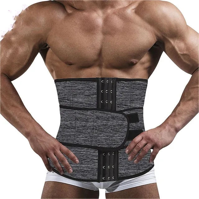 Men's Thermal Neoprene Body Shaper Waist Trainer Belt Slimming Corset Waist Support Sweat Cincher Underwear Modeling Strap