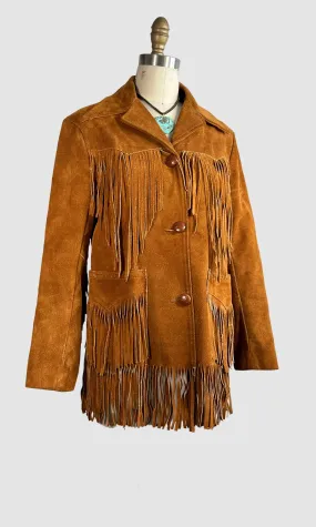 MS PIONEER WEAR 70s Suede Fringe Jacket  • Size Small