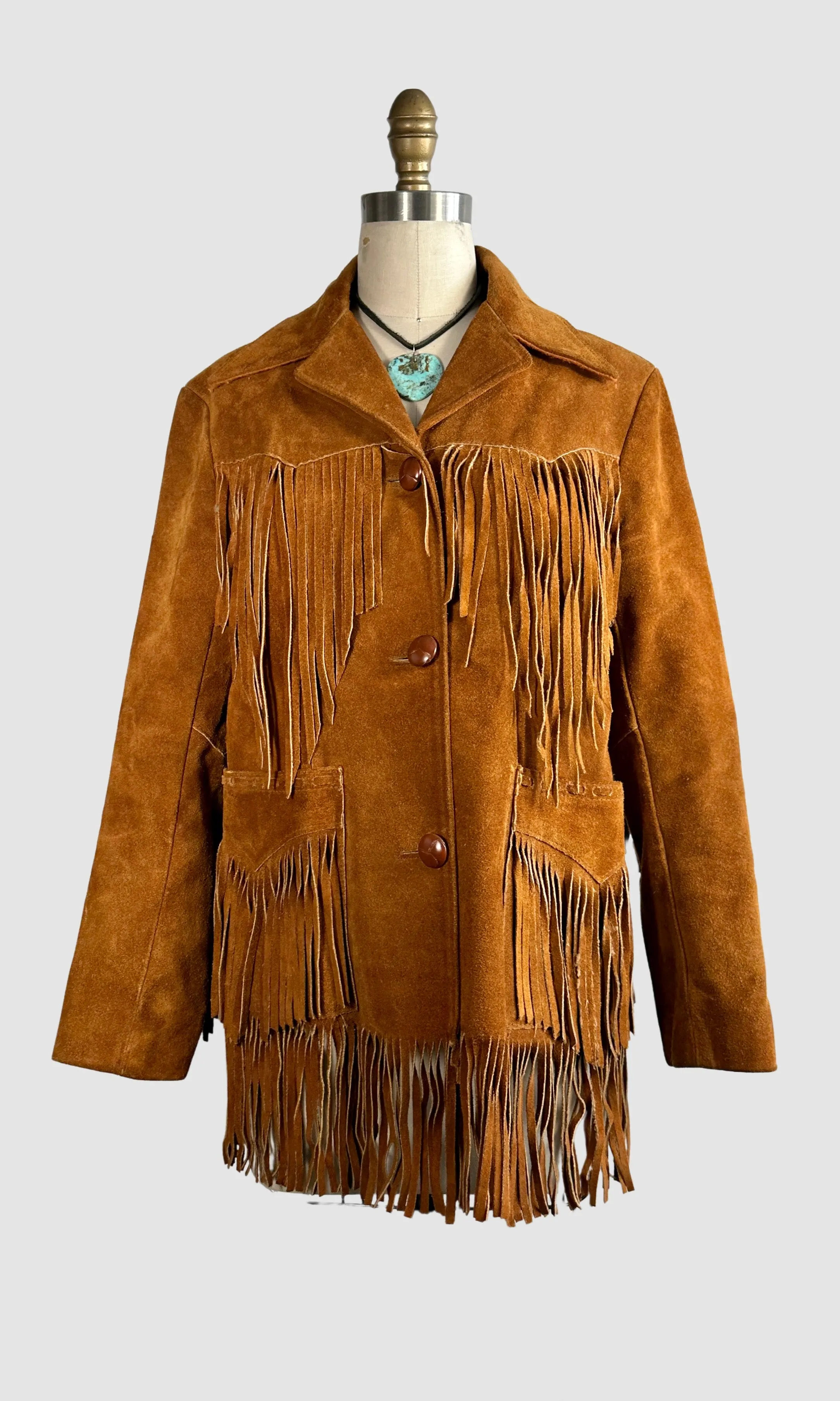 MS PIONEER WEAR 70s Suede Fringe Jacket  • Size Small