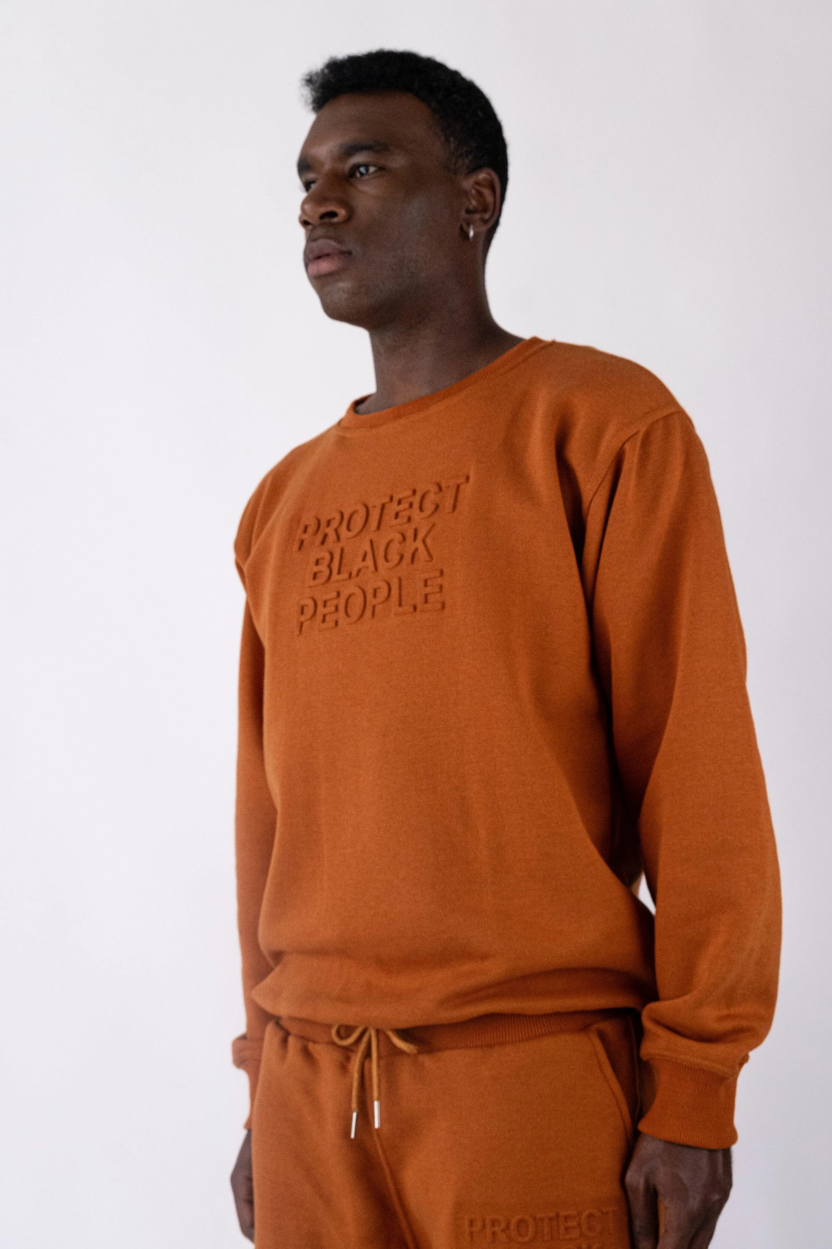 PBP - Crewneck Sweatshirt (Brown) - 3D Embroidery