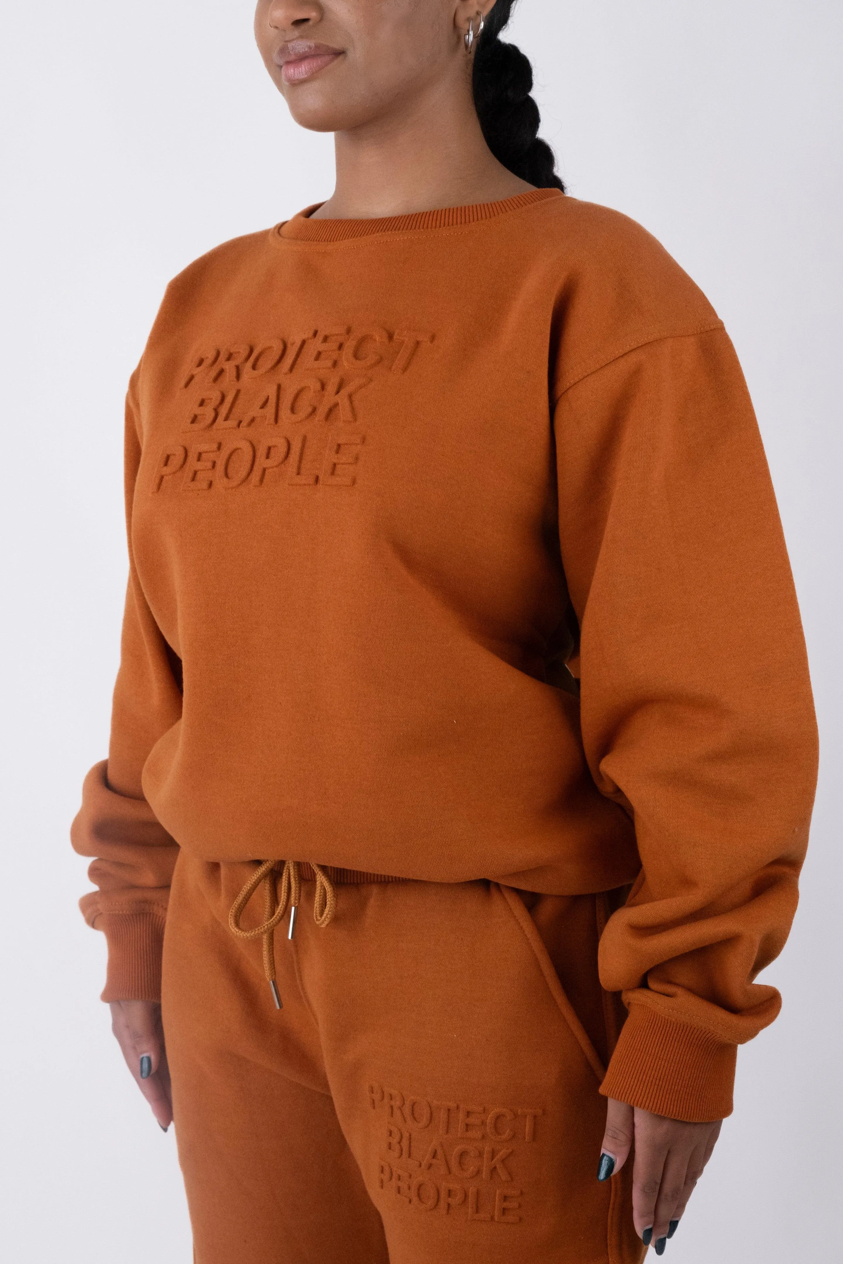 PBP - Crewneck Sweatshirt (Brown) - 3D Embroidery