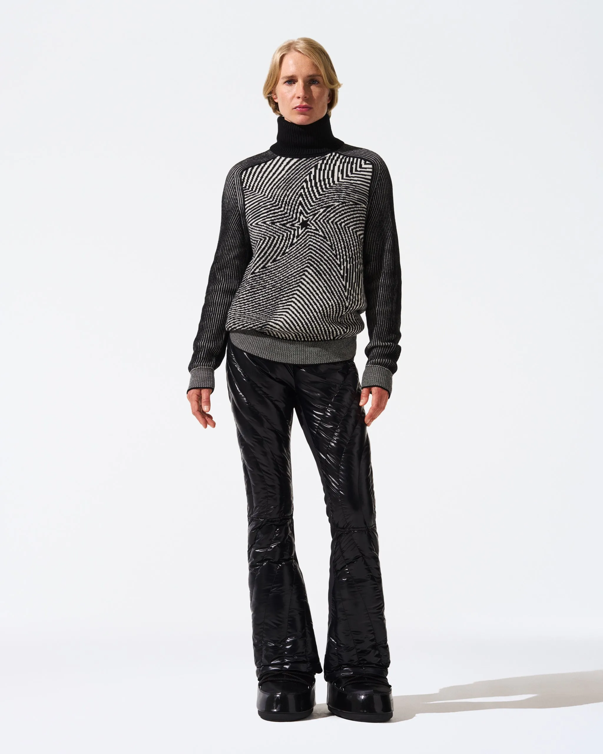 Perfect Moment Wavy Star Roll Neck Sweater