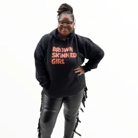 Plus Size Unisex Brown Skin Hoodie Sweatshirt