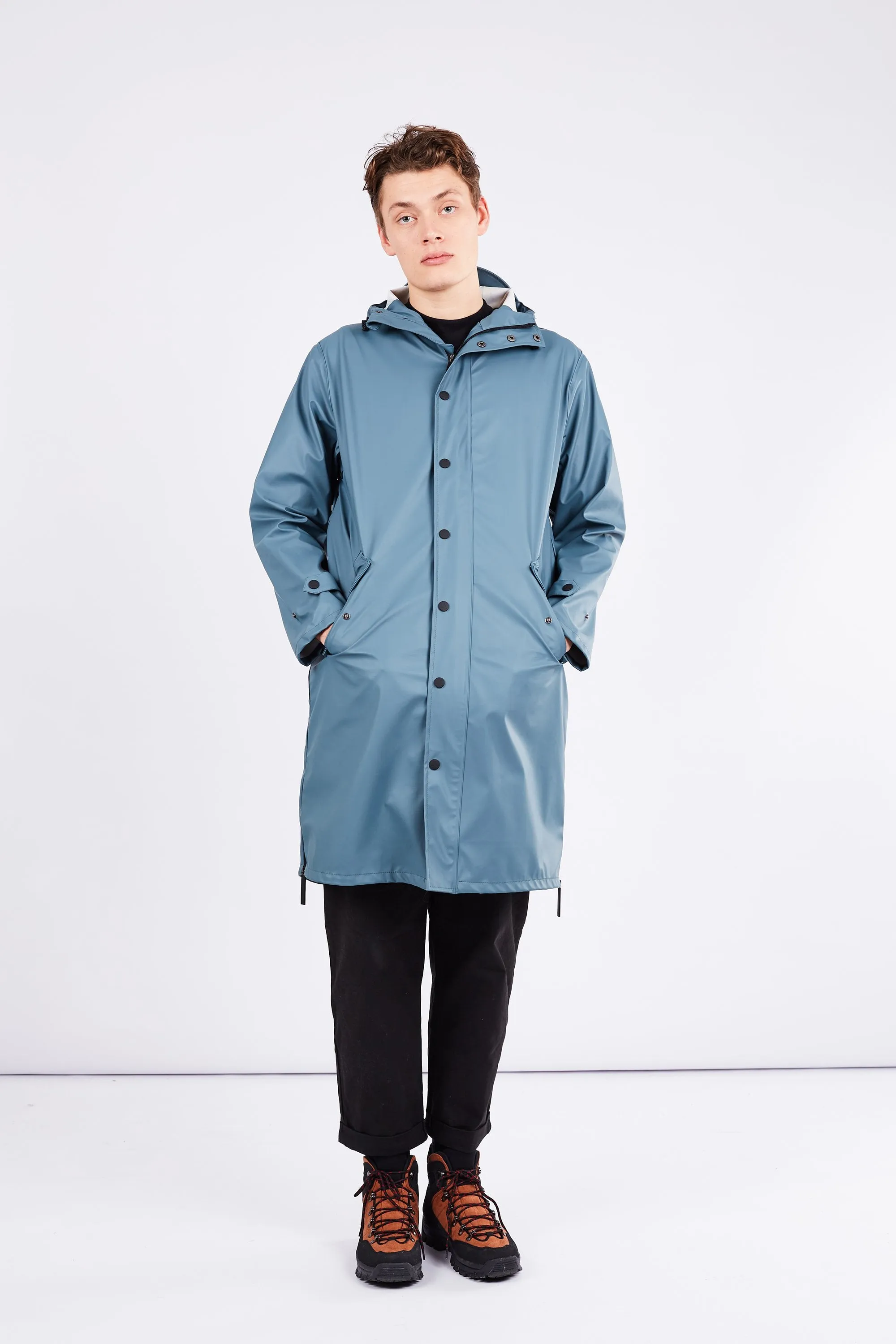 raincoat original blue grey