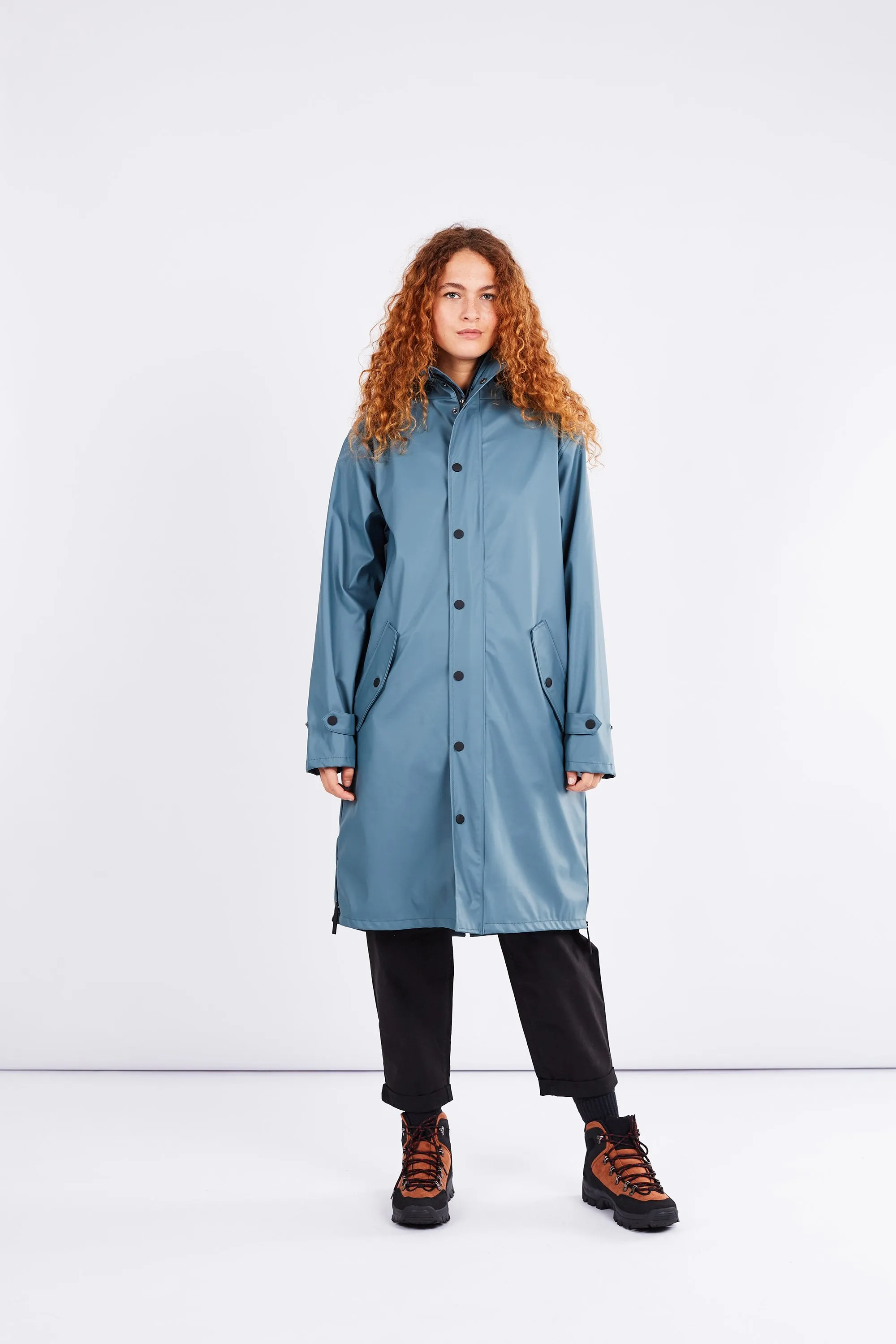 raincoat original blue grey