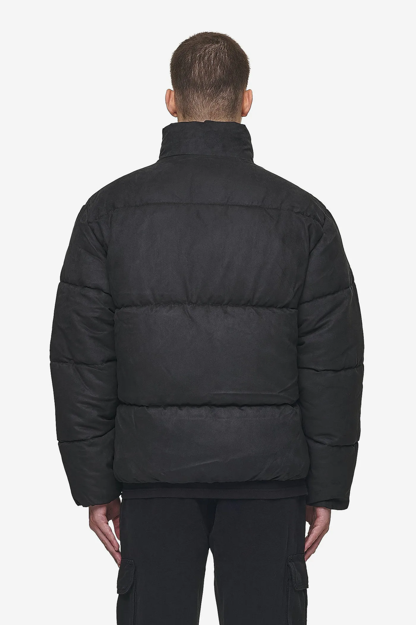 Sidan Velour Puffer Jacket Black