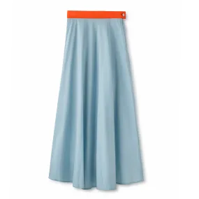 Signature Summer Color Block Circle Midi Skirt IN: Light Blue