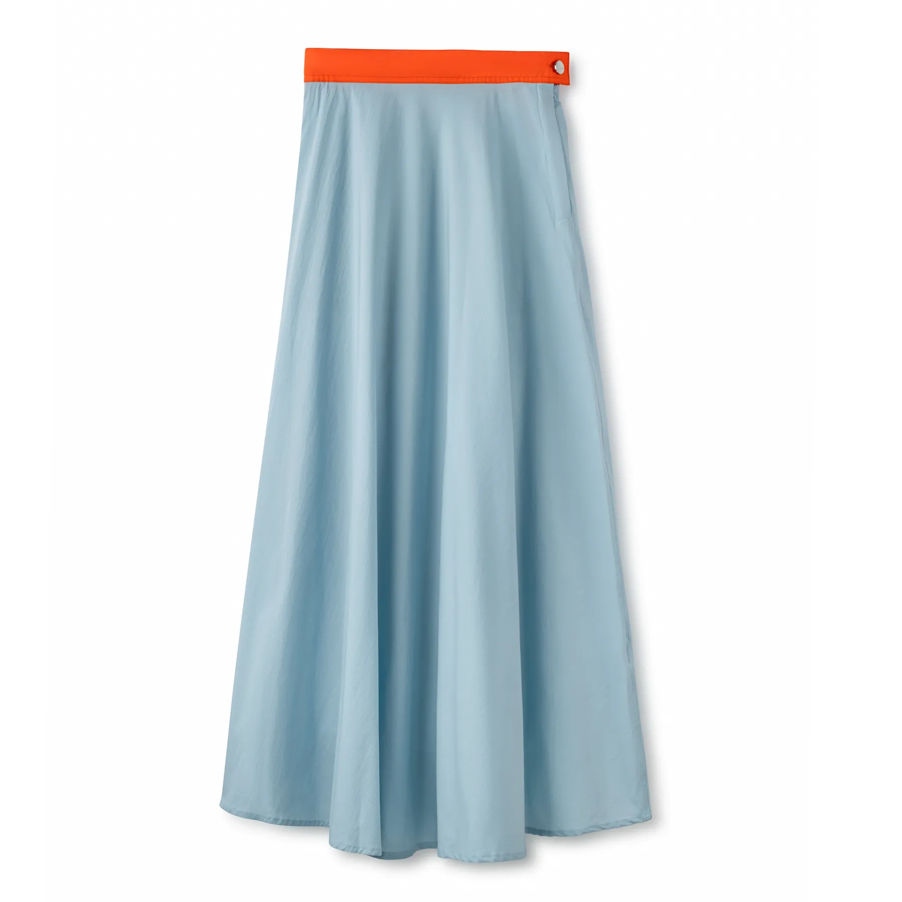 Signature Summer Color Block Circle Midi Skirt IN: Light Blue