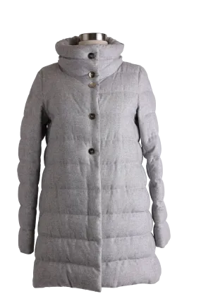 Silk/Cashmere Quilted Down Coat