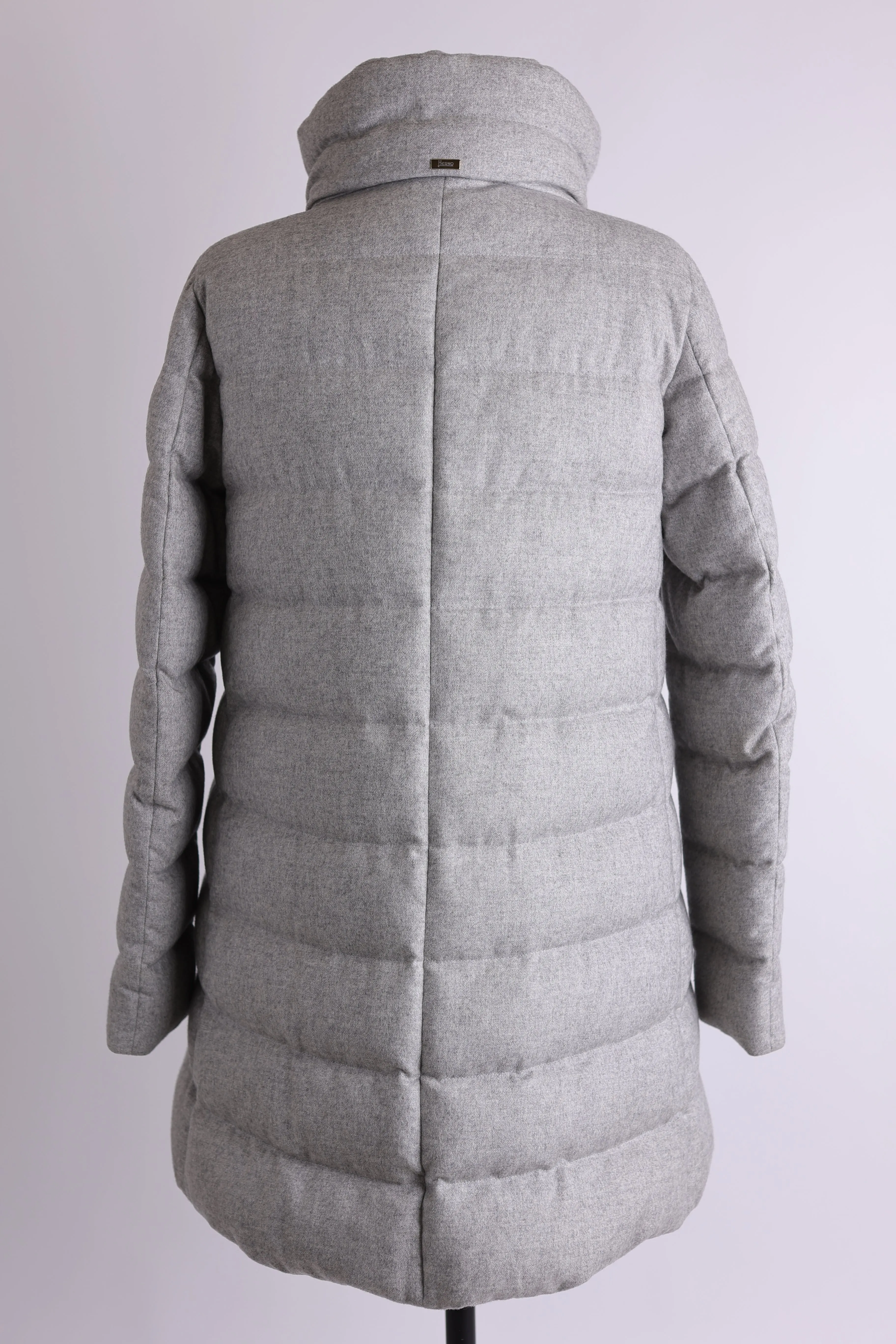 Silk/Cashmere Quilted Down Coat