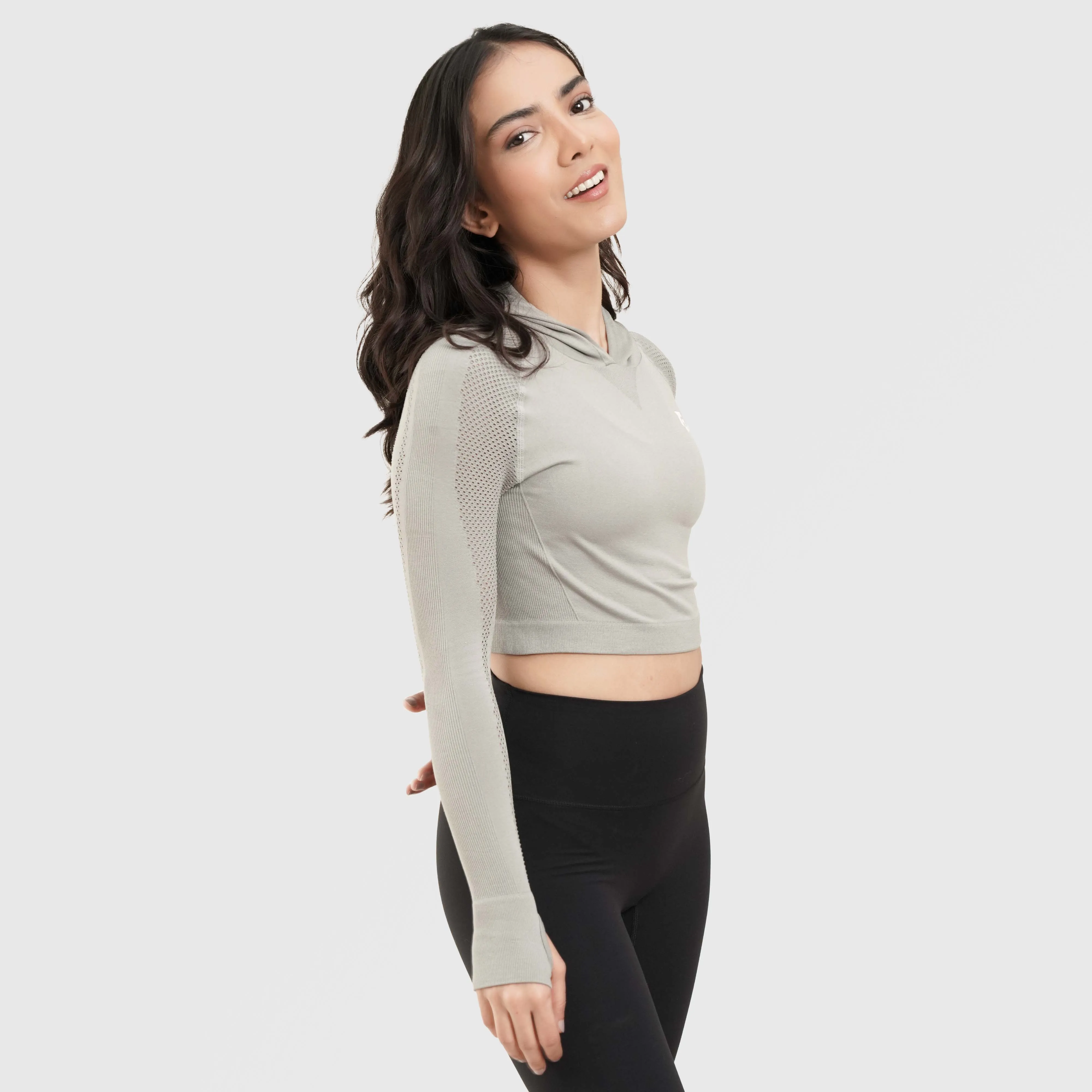 Snug Seamless Crop Top (Grey)