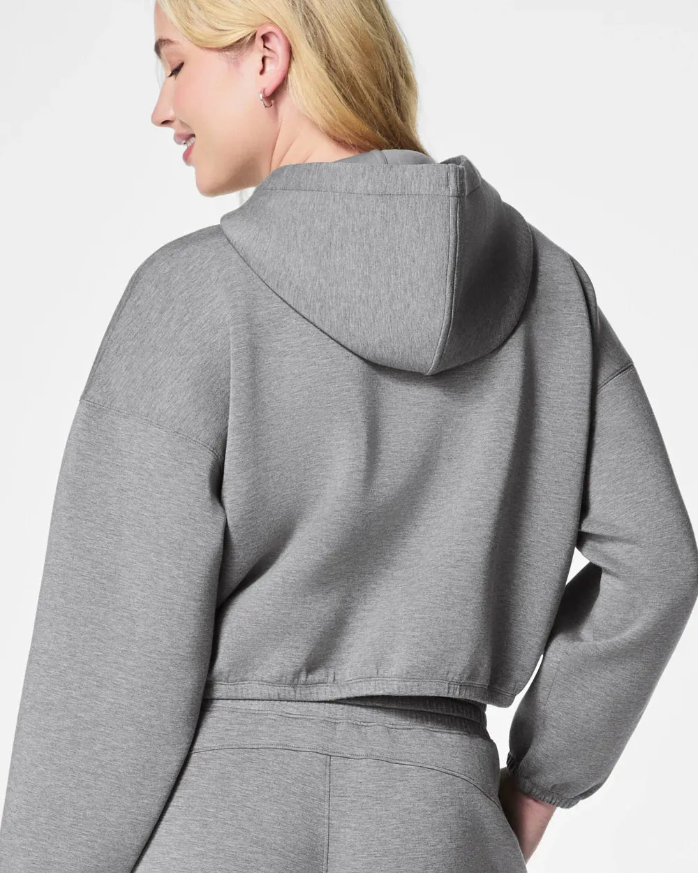 Spanx AirEssentials Cinched Hoodie - Medium Grey Heather