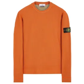 Stone Island Ribbed Crewneck Sweatshirt Sienna Brown