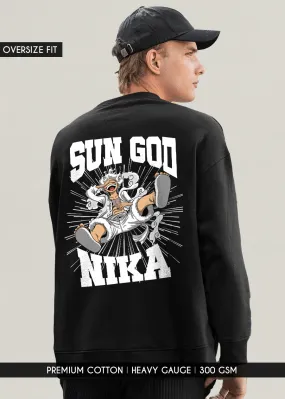 Sun God Men Drop Shoulder Premium Terry Sweatshirt