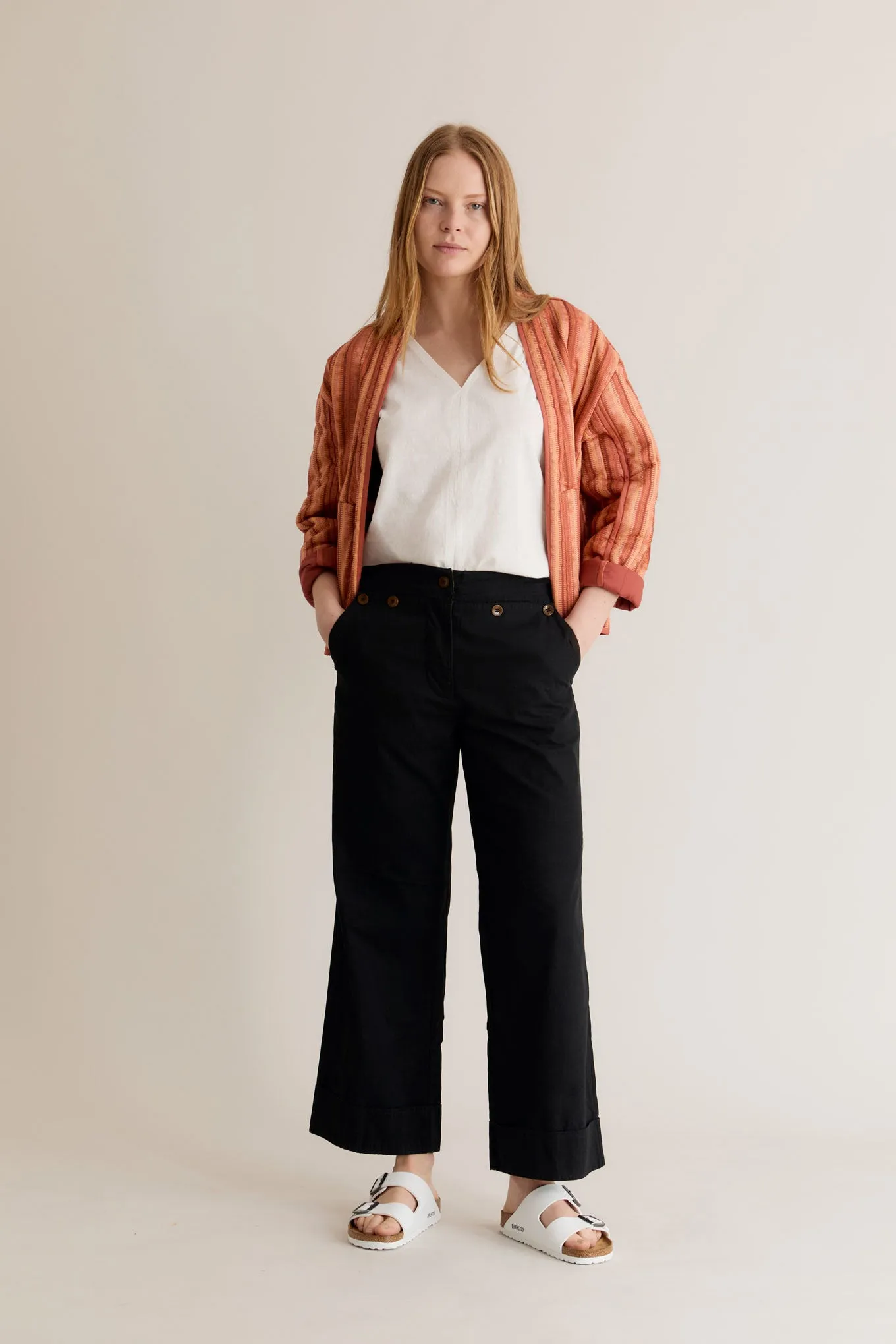 TANSY - Organic Cotton Trousers Black