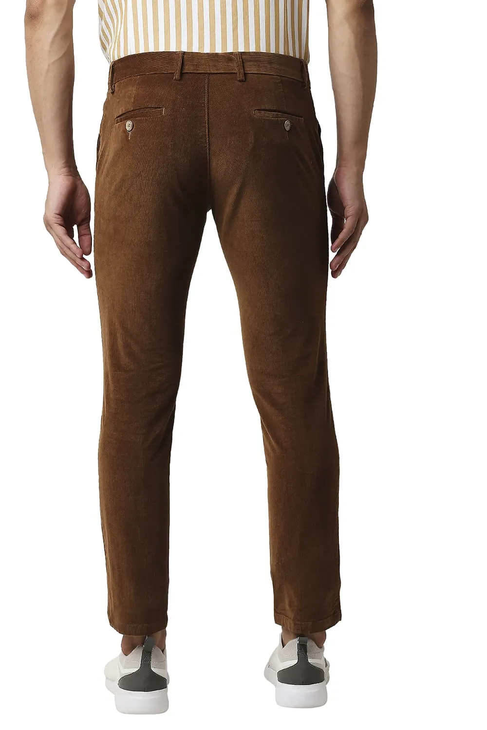 Tapered Fit Stretch Corduroy Trousers