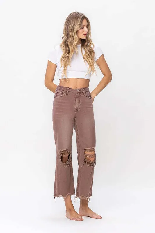 TEEK - 90's Vintage Crop Flare Jean | Aztec