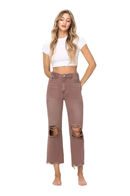 TEEK - 90's Vintage Crop Flare Jean | Aztec